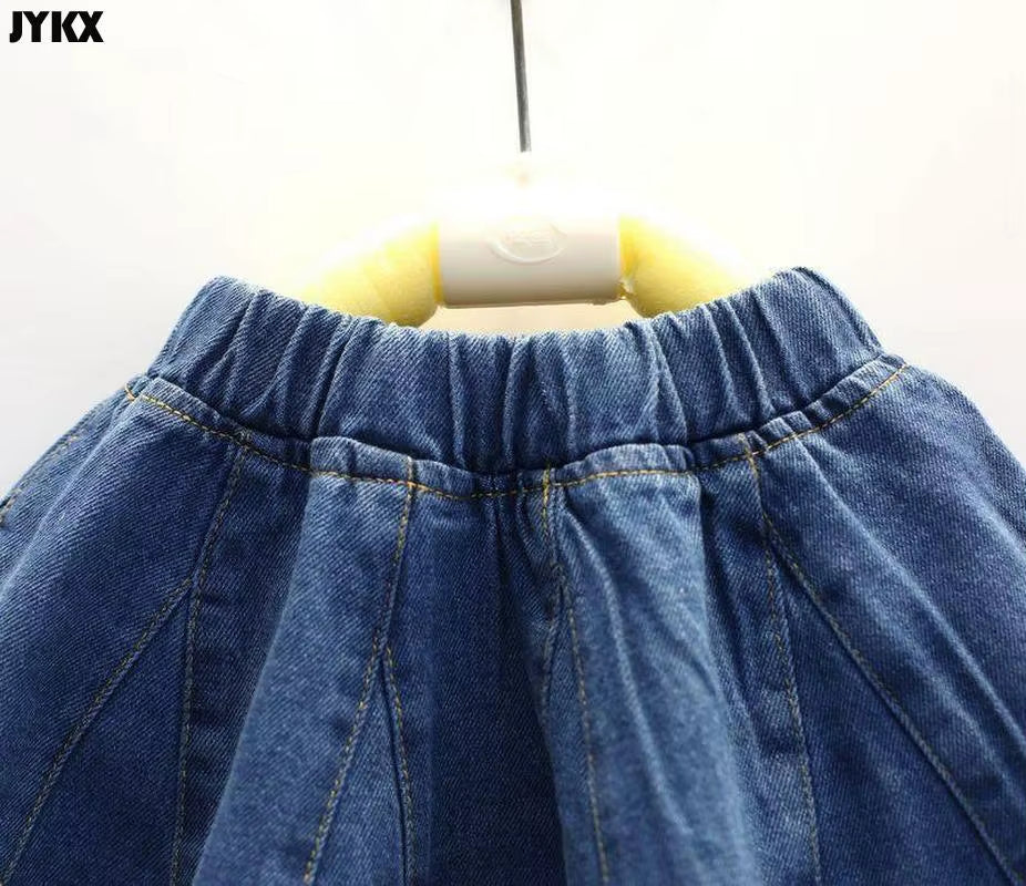 Girls Skirt 2019 Baby Girl Denim Skirt Toddler Children Denim Skirt Autumn Cute Baby Children Kids Rivet Skirt Children