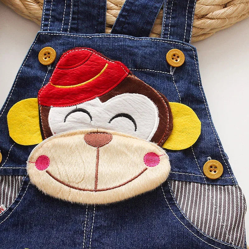 Summer 1-3Y Children Kids Baby Boys Denim Pants Infants Girls Short Overalls Clothing Kid Casual Cartoon Print Bottoms