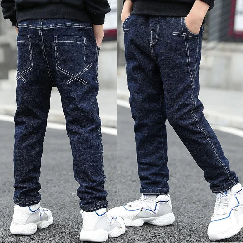4-11 Years Kids Jeans Trousers Clothing Boy Jeans Children Denim Pants Spring Autumn Baby Long Pants Toddler Bottoms
