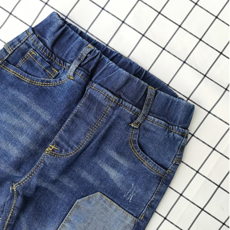 4-11 Years Kids Jeans Trousers Clothing Boy Jeans Children Denim Pants Spring Autumn Baby Long Pants Toddler Bottoms