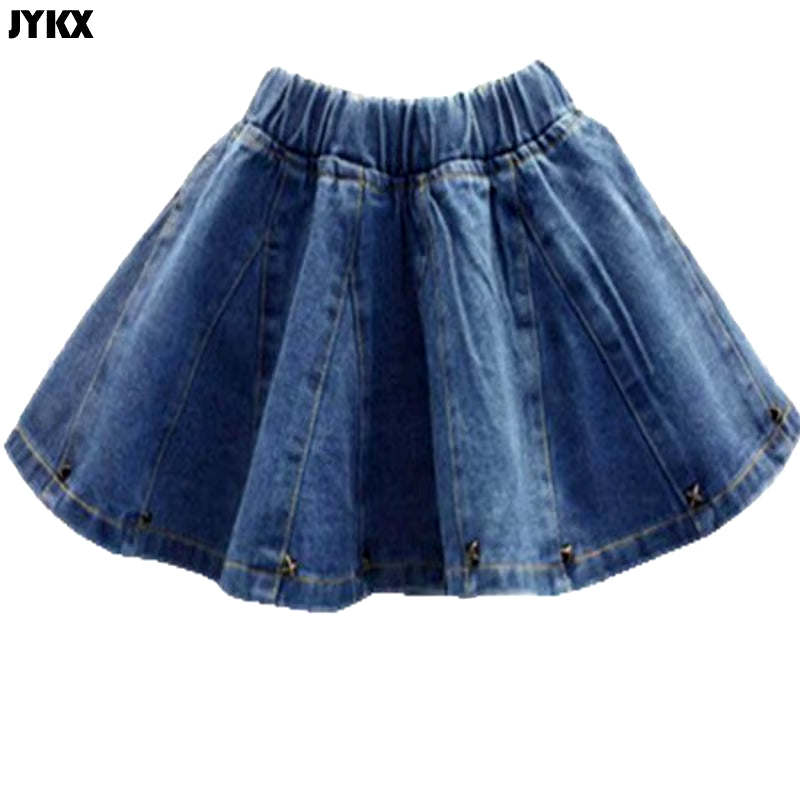Girls Skirt 2019 Baby Girl Denim Skirt Toddler Children Denim Skirt Autumn Cute Baby Children Kids Rivet Skirt Children