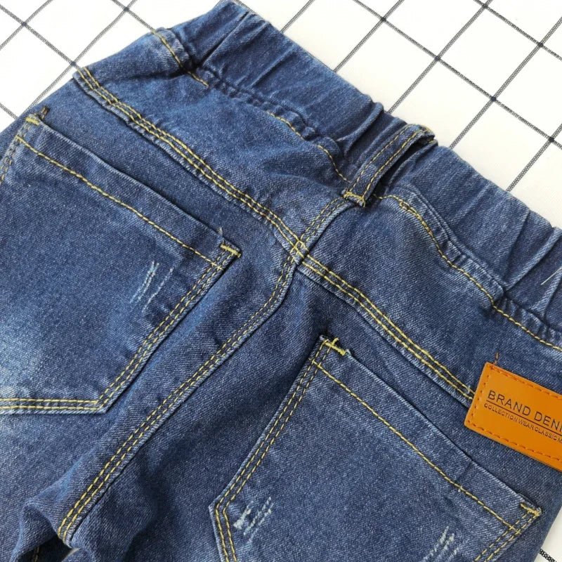 4-11 Years Kids Jeans Trousers Clothing Boy Jeans Children Denim Pants Spring Autumn Baby Long Pants Toddler Bottoms